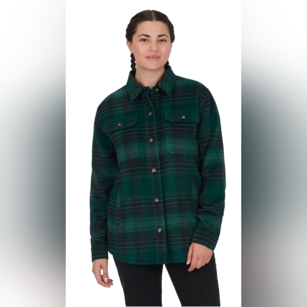 Ski-Doo Ladies Lifestyle Plaid Overshirt Size Small